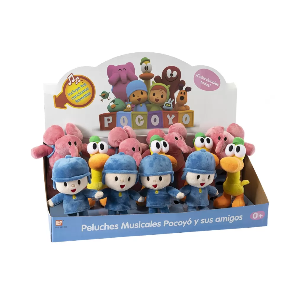 BANDAI Preescolar*Peluches Musicales Pocoyo Y Sus Amigos