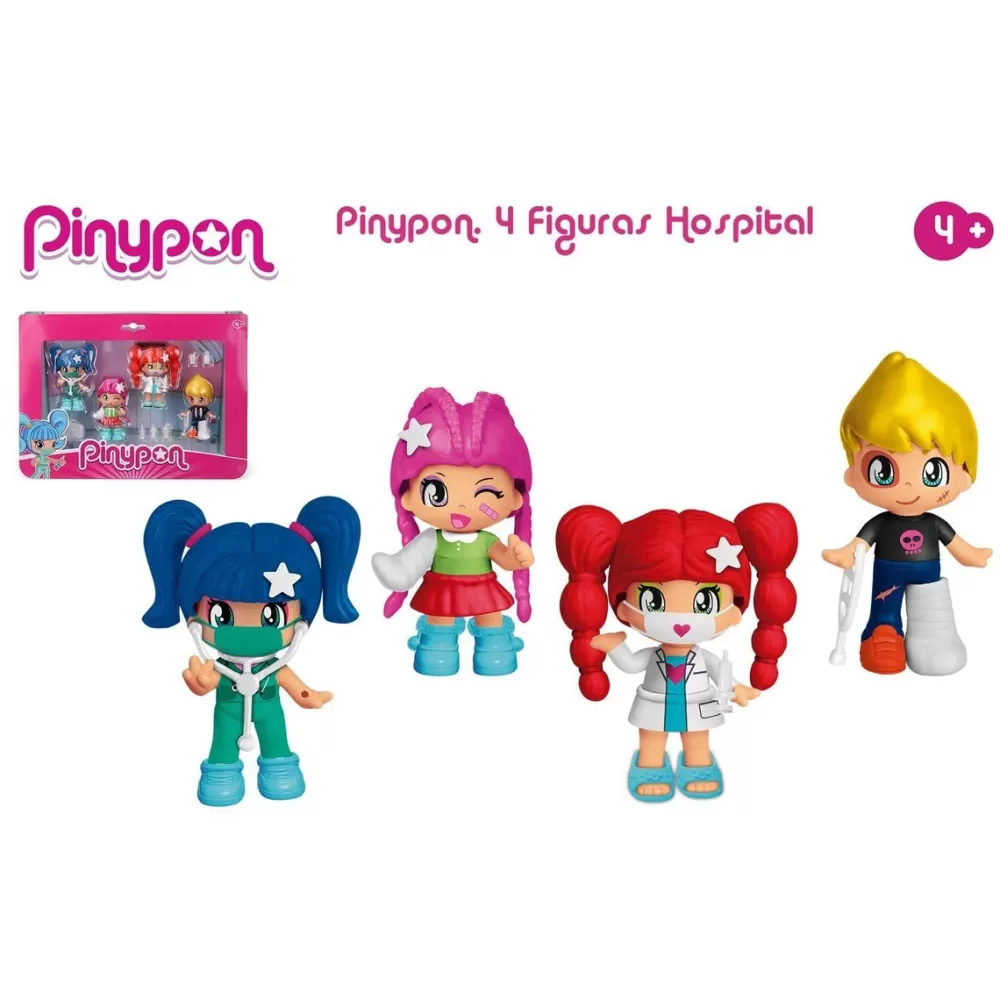 Pinypon Munecas Y Peluches*.Pack 4 Figuras Hospital