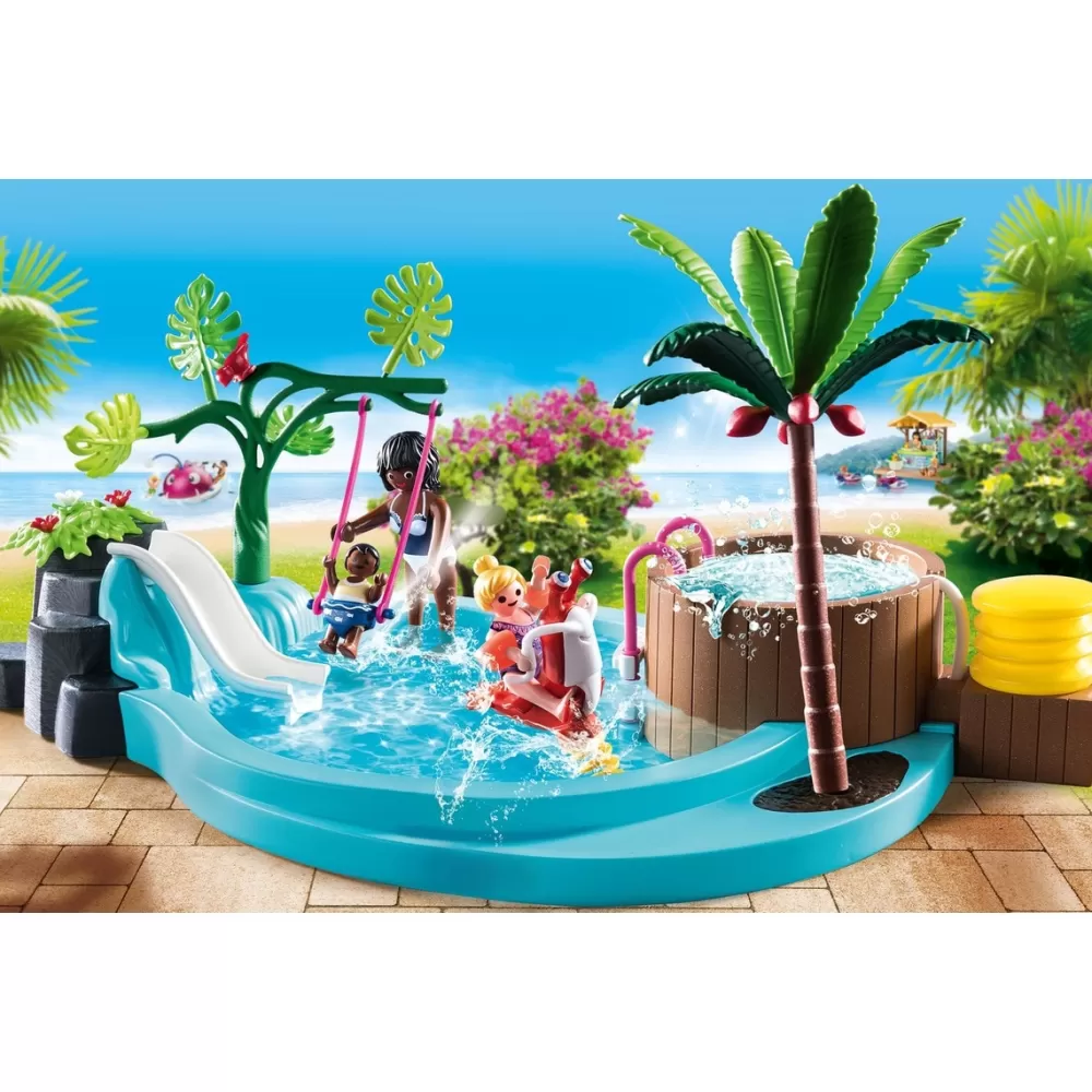 Playmobil Muñecos Articulados*Piscina Infantil Con Banera Hidromasaje Family Fun