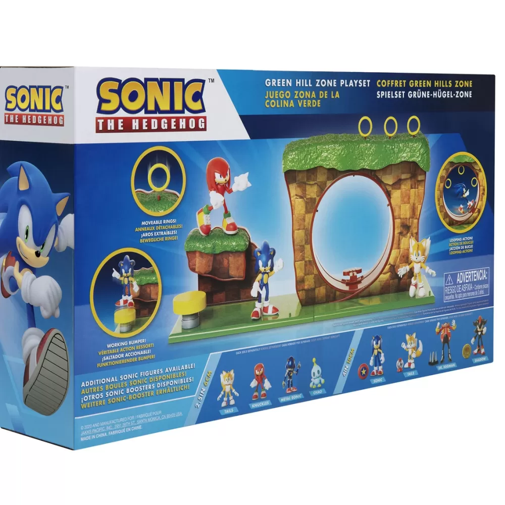 Sonic Muñecos Articulados*Playset Green Hill Zone Con Figura