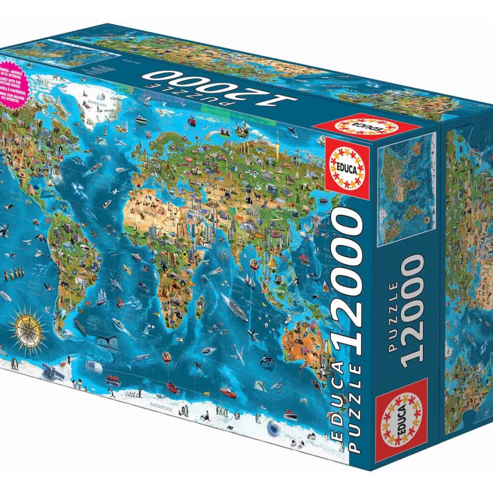 Educa Borrás Puzzles Y Construcciones*Puzzle 12000 Piezas Maravillas Del Mundo