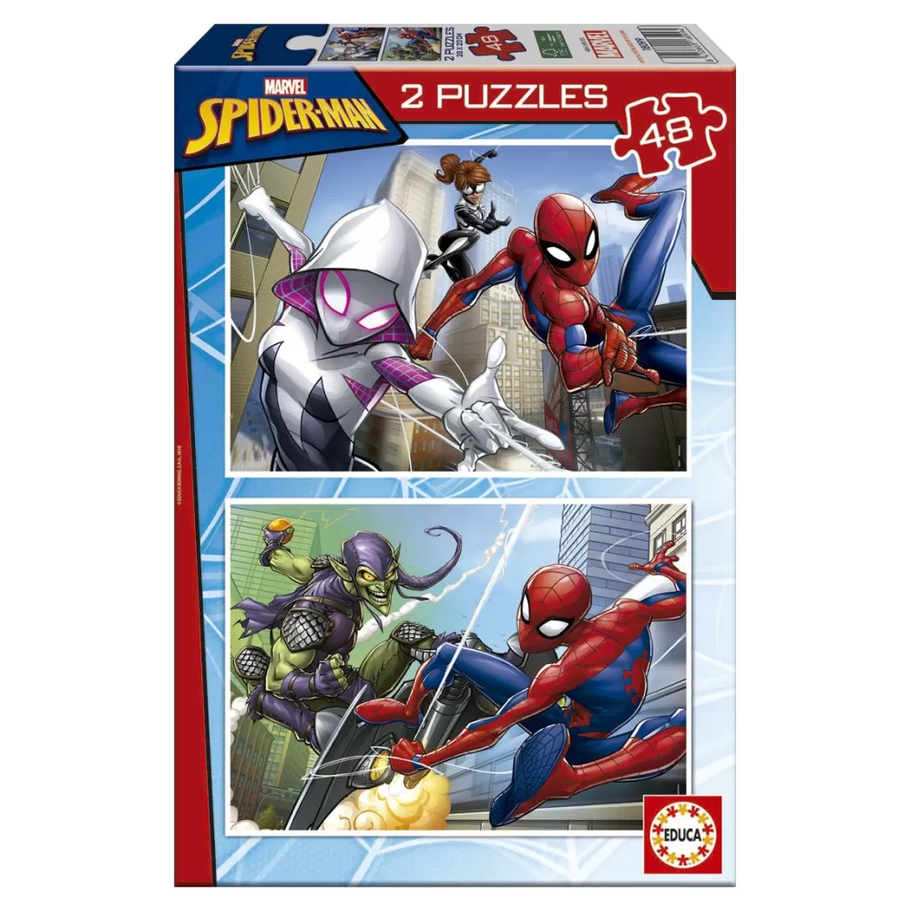 Educa Borrás Puzzles 2X48 Spiderman Marvel Educa Borras Best