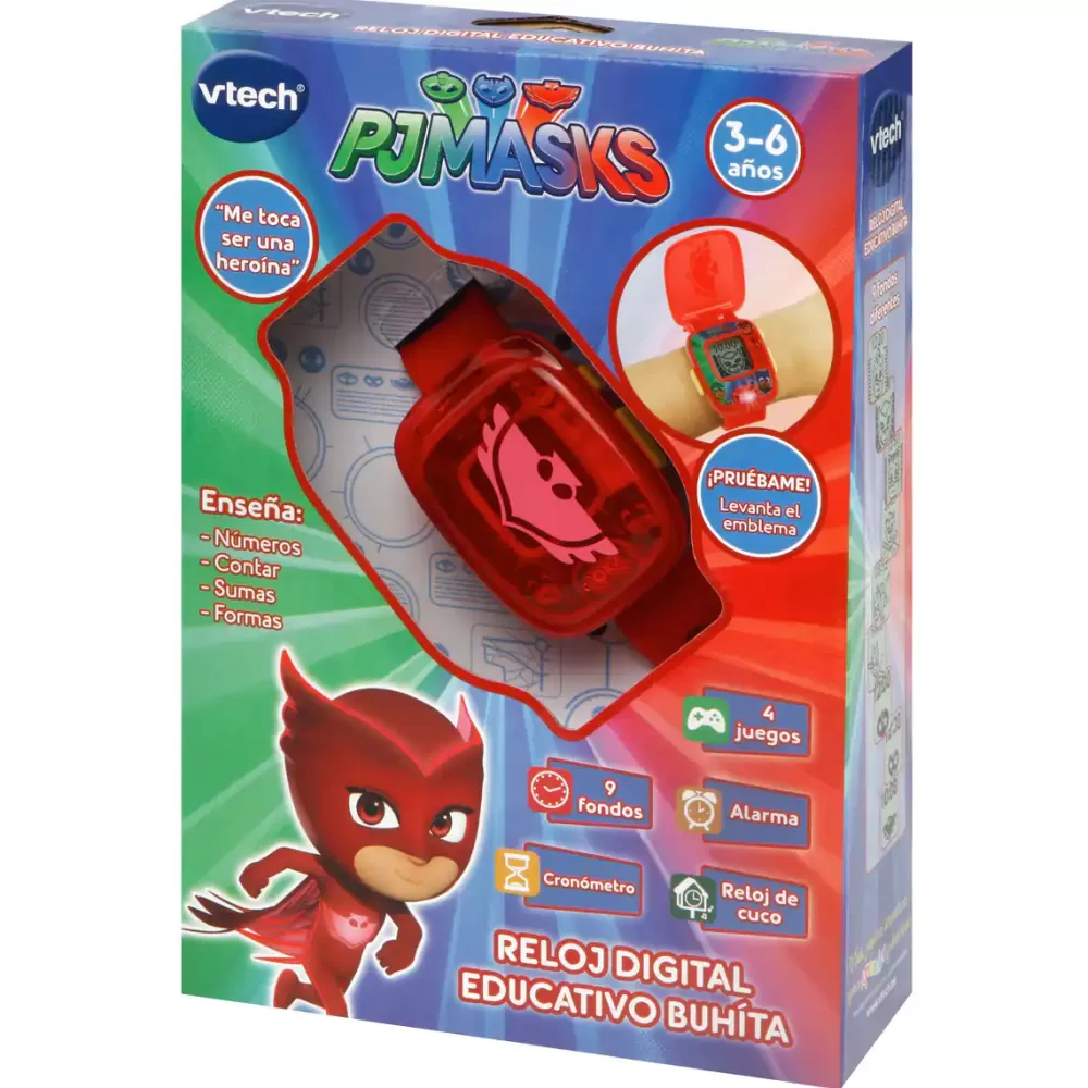 VTech Reloj Digital Educativo Rojo Pj Masks Buhita Cheap