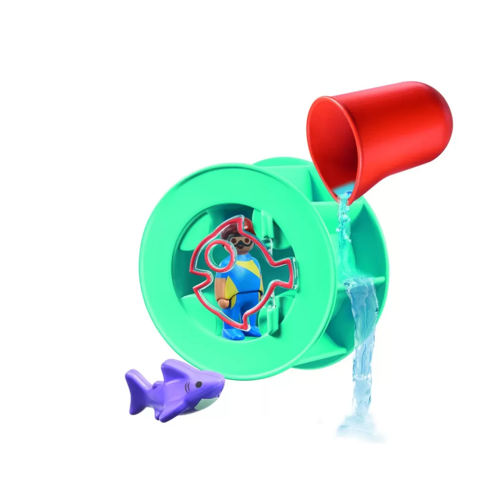 Playmobil Rueda De Agua Con Bebe Tiburon 1.2.3 Aqua Cheap