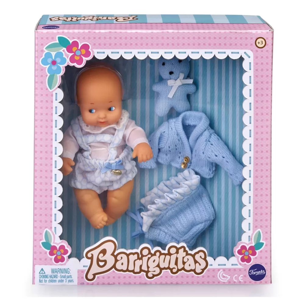 Barriguitas Munecas Y Peluches*Set De Bebe Con Ropita Azul Famosa