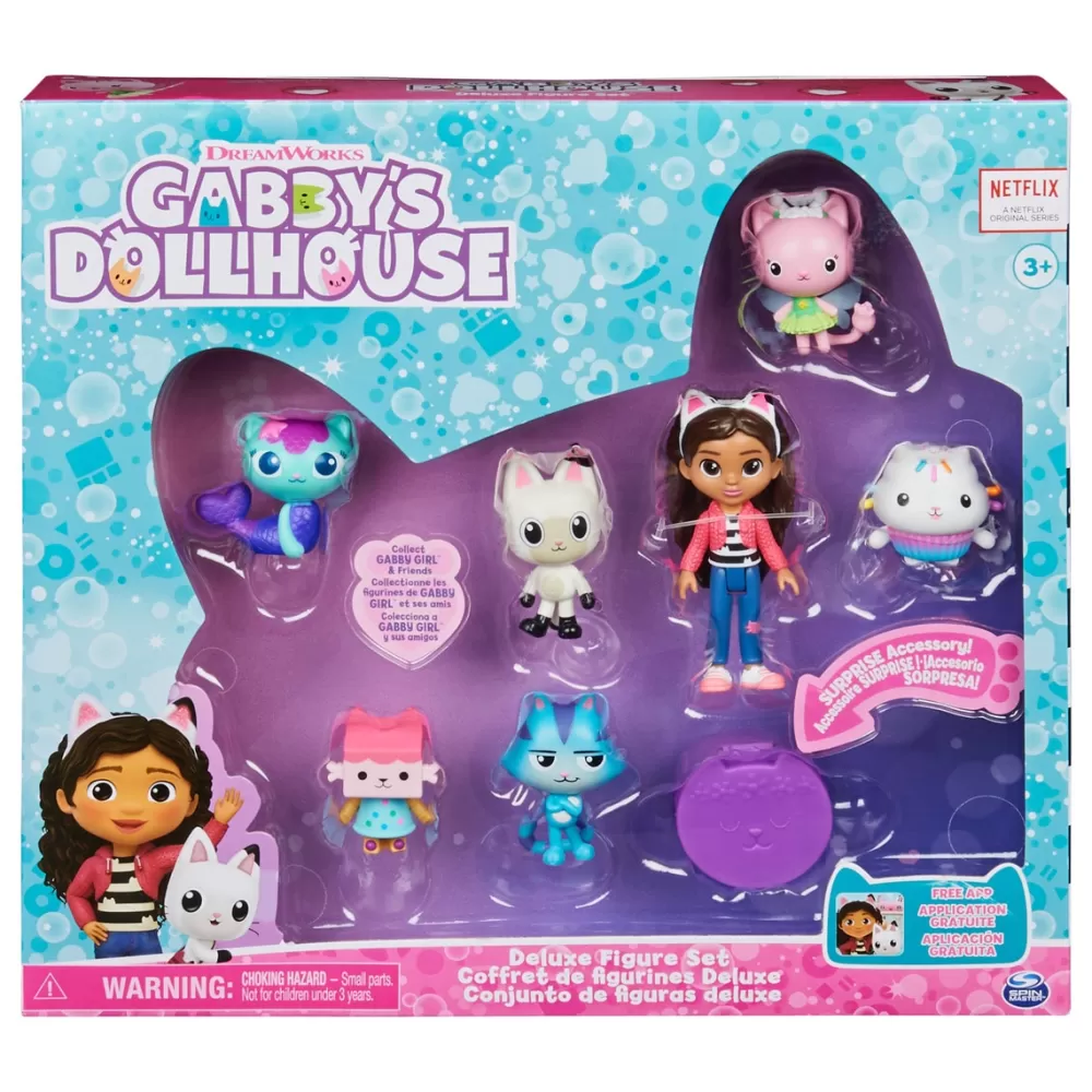 Gabbys Dollhouse Preescolar*Set De Figuras De Juguete Deluxe Gabby'S Dollhouse