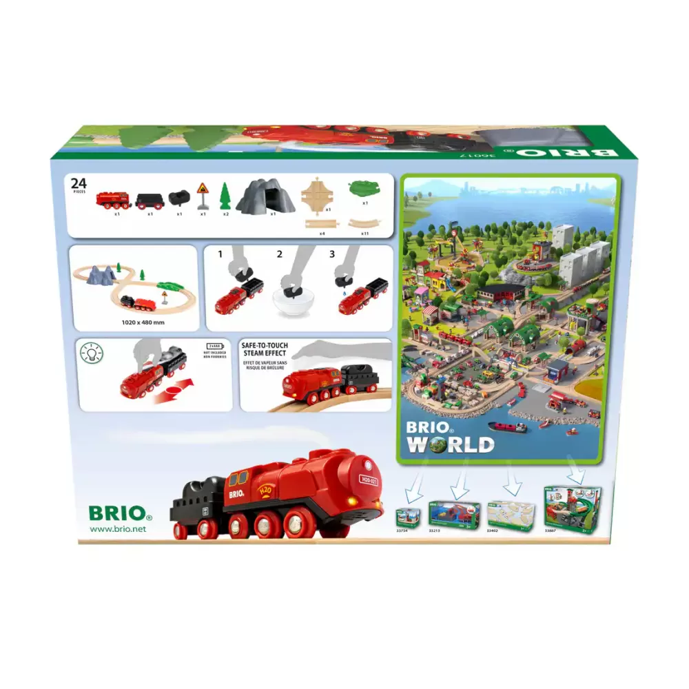 BRIO Set Ferroviario Con Tren De Vapor Best