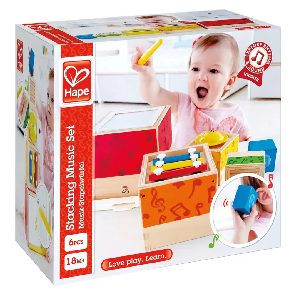 Hape Set Musical Apilable Juguete De Madera Cheap