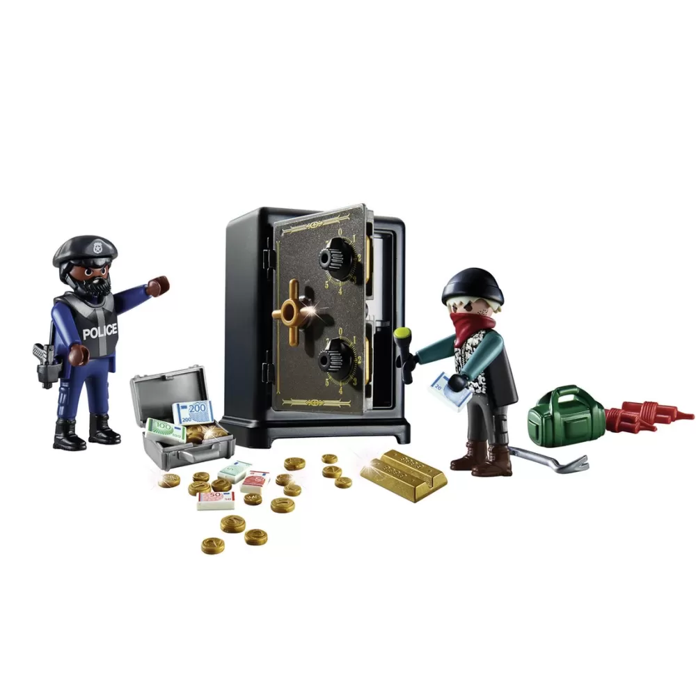 Playmobil Muñecos Articulados*Starter Pack Caja Fuerte City Action