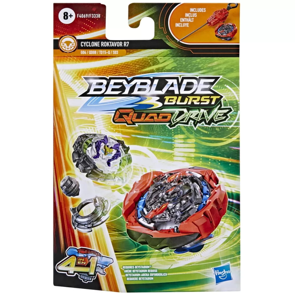 Beyblade Muñecos Articulados*Starter Pack Peonza Burst Quad Drive Bb