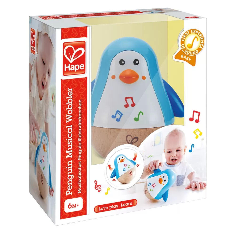 Hape Preescolar*Tentetieso Pinguino Juguete De Madera