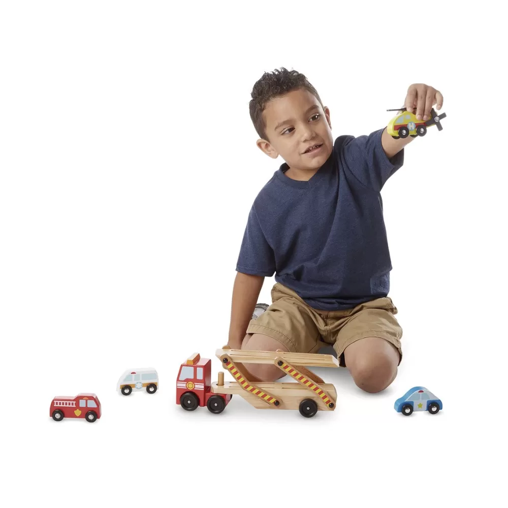 Melissa & Doug Preescolar*Transportador Coches Emergencia