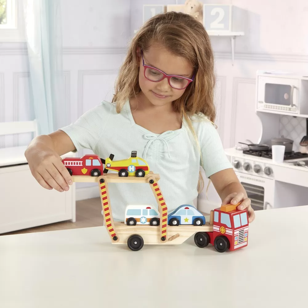 Melissa & Doug Preescolar*Transportador Coches Emergencia