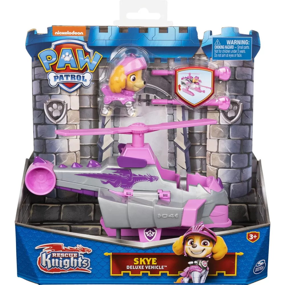 Spin Master Preescolar*Vehiculo + Figura Skye Rescue Knights Patrulla Canina