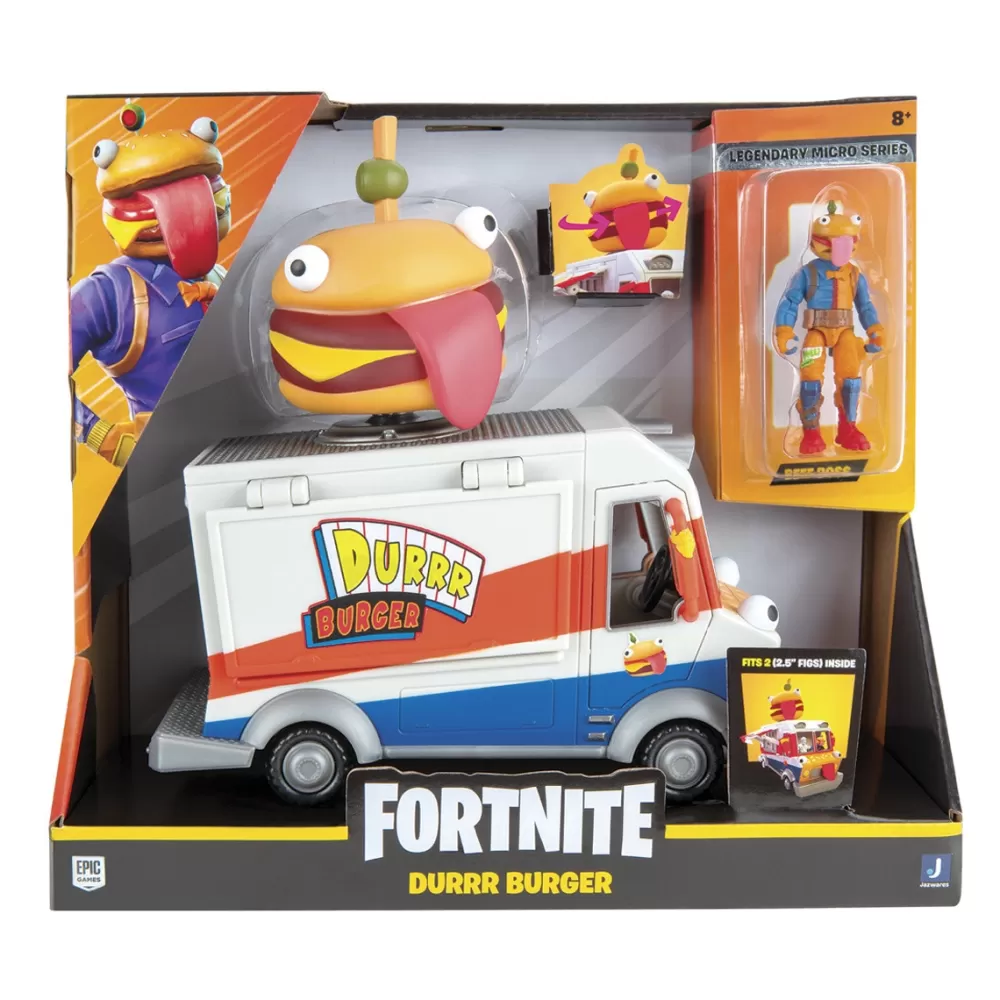 Toy Partner Muñecos Articulados*Vehiculo Micro Feature Durr Burger Food Truck Fortnite